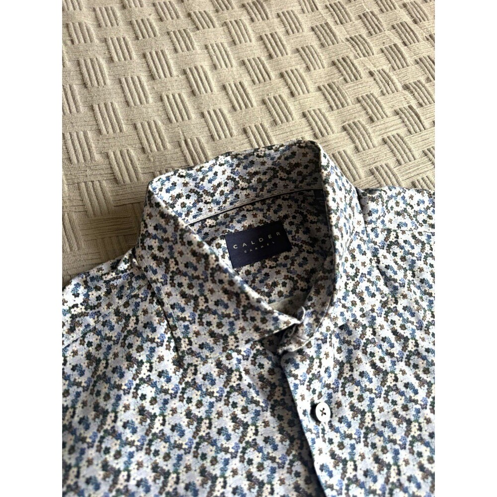 Calder Carmel Limited Edition Luxury Sport Shirt, Micro Floral 1 of 70, Men’s M